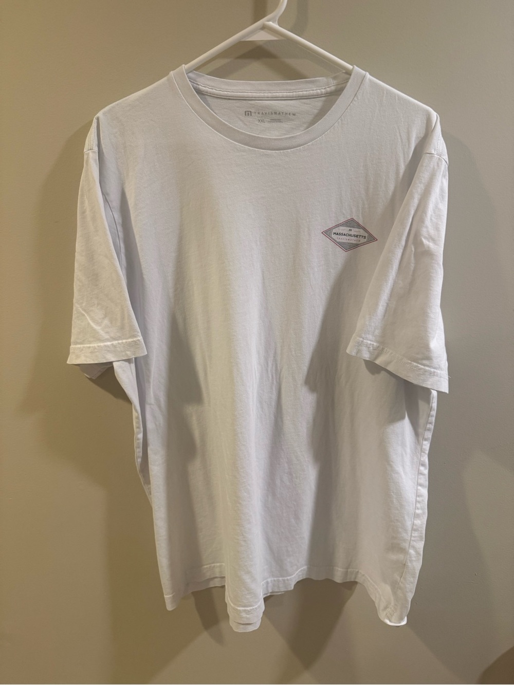 Travis Mathew White Short Sleeve Crew Neck Tee